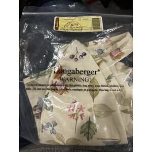 LONGABERGER FOYER BASKET LINER BOTANICAL FIELDS NEW Hard to find!